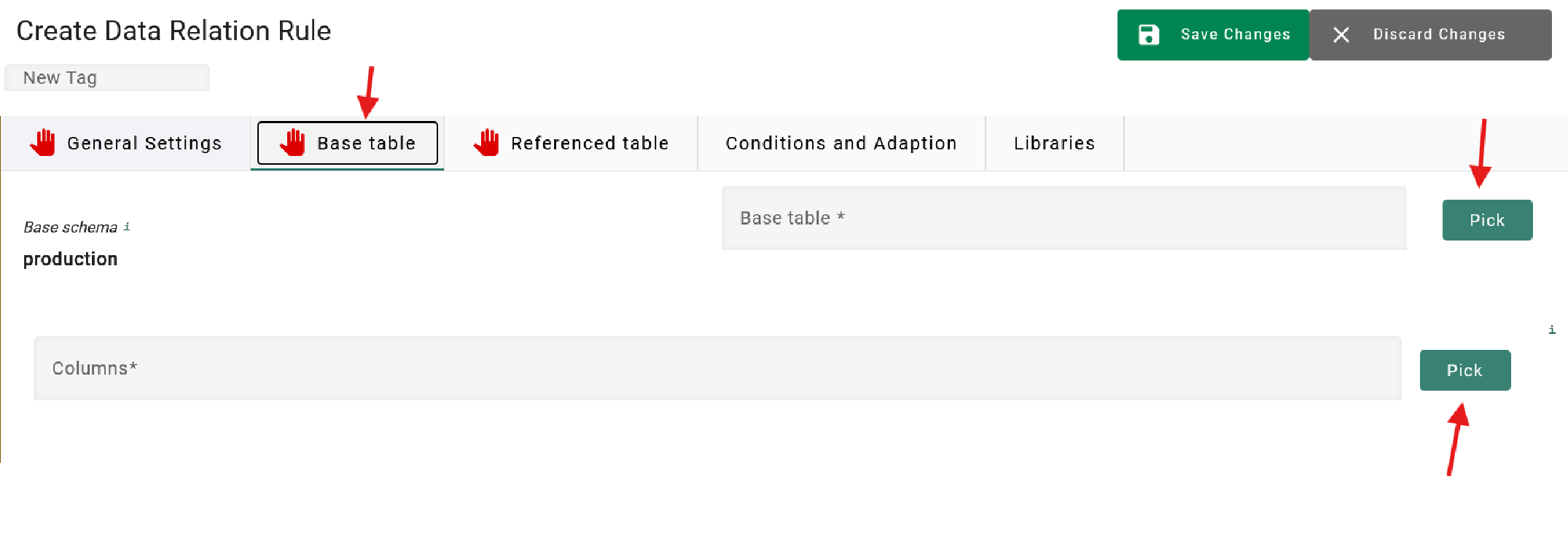 Base Table Modelling Screenshot