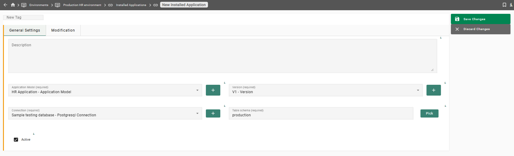 Create an environment