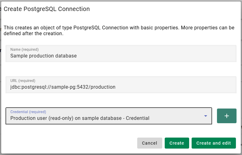 Create PostgreSQL connection