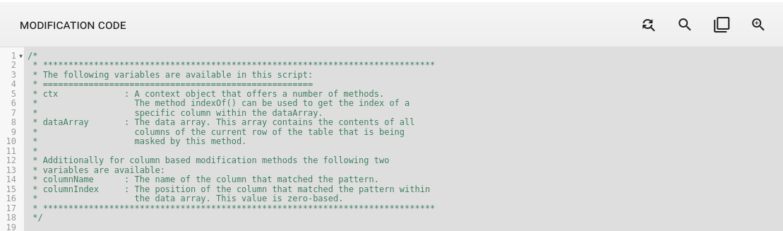 User interface code editor