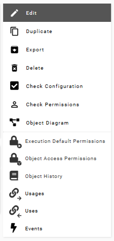 User interface entity actions